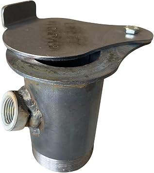 LavaLock UDS 2 in Threaded Exhaust Damper with 1/2" NPT Thermometer with Bung - Steel