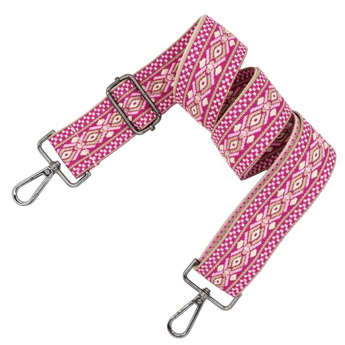 Image of LEMEDE Purse Strap Adjustable Replacement Crossbody Bag Straps Retro Jacquard Embroidery Shoulder Straps for Shoulder Bag