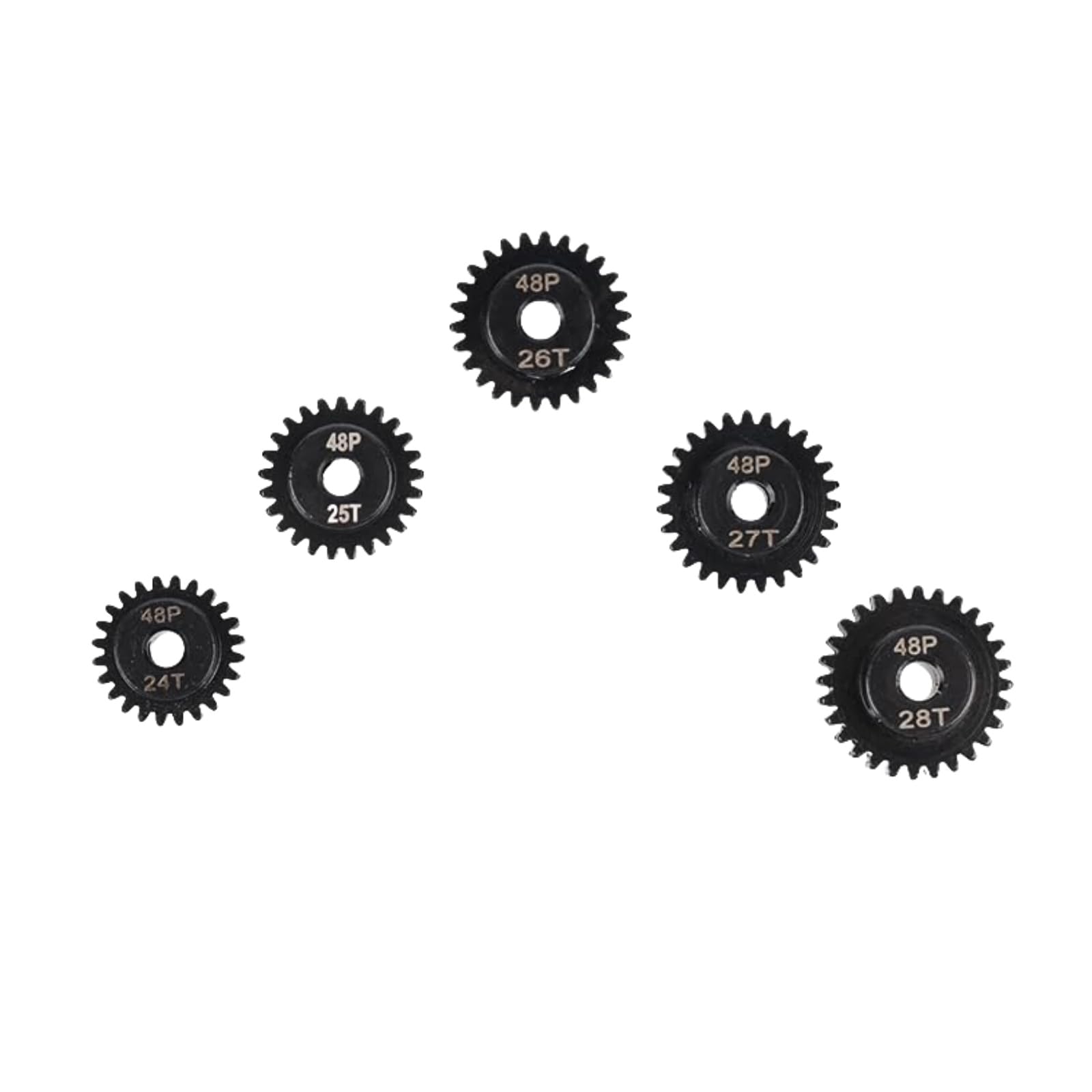 ADORLY 48P 24T 25T 26T 27T 28T Pinion Gear with Screw Driver 3.175mm for Traxxas Slash 2WD Hoss Rustler 4X4 VXL Slash 4X4 Bandit Nitro Stampede E Revo maxx Upgrades Parts