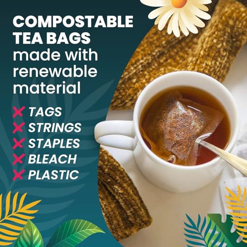 Image of Cederberg Tea Company Organic Chamomile Tea - 30 Tea Bags | Organic Herbal Tea From Single Origin | Eco-Friendly Tea Bags | Non-GMO Caffeine Free Tea With Zero Sugar