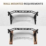 LIONSCOOL Multifunctional Wall Mounted Pull Up Bar with Pulley System, 48" and 16"/24" Multi-Grip Chin Up Bar, Cable Pulley Attachments Included, Perfect for Upper Body Workouts - Image 5