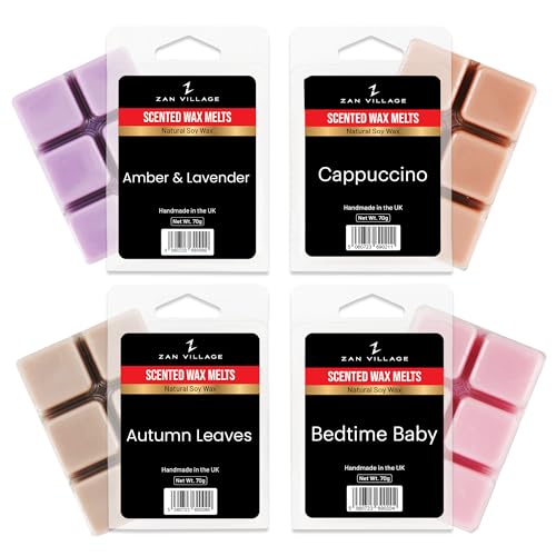 Zan Village Candles - Juego de regalo de cera aromática para usar en un calentador de cera,...