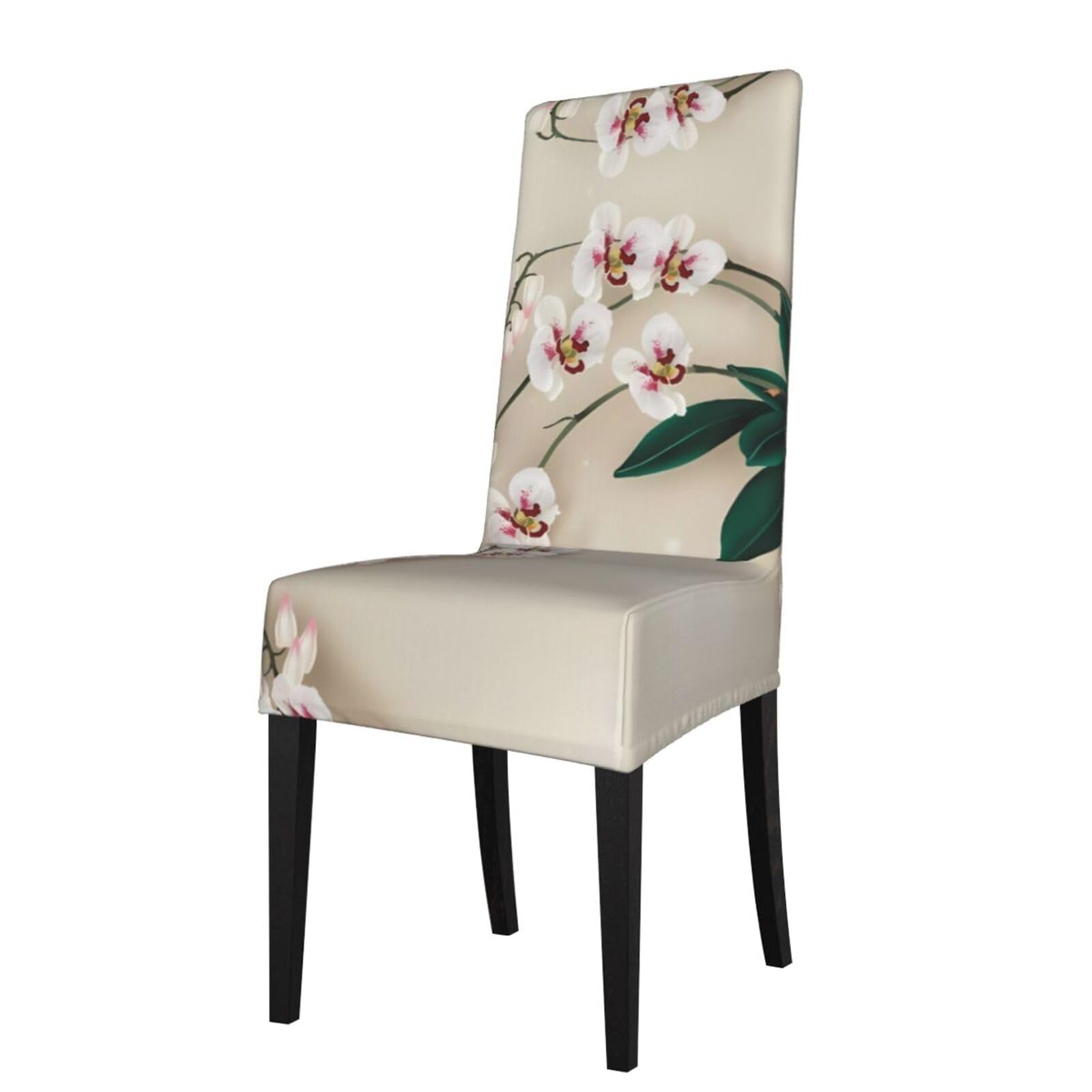 HJFCZH Bell orchid Prints Dining Chair Throws - High-Grade Stretch Spandex Slipcovers for Instant Chair Refresh & Damage Protection - Easy Care