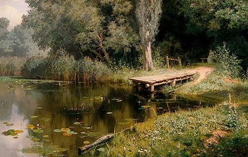 Poster Polenov Le bassin envahi par la végétation pour remplacer une affiche papier fragile