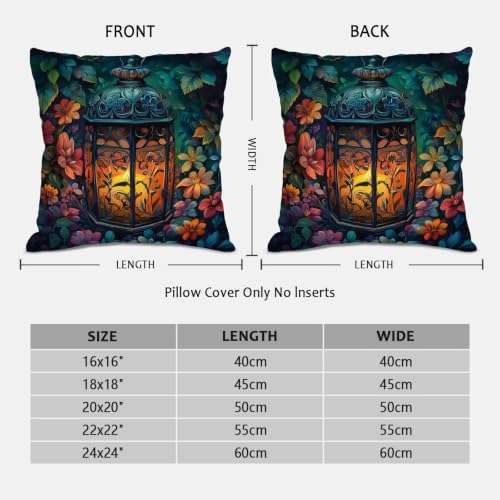 Fundas cojines terraza y balcón con estampado floral lino para decoración exterior de sofá 5