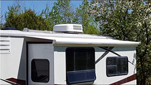 The Shadepro Rv Slideout Topper - 140" To 163" Trim To Fit Slide Out Awning Fabric Replacement For Rvs And Campers - Ultra-Durable Vinyl Fabric (White) #TOP4