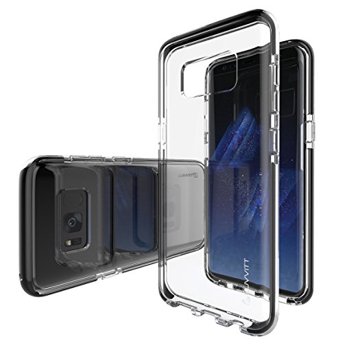 Galaxy S8 Plus Case, LUVVITT [PROOFTECH] Shockproof Impact Resistant Protective TPE Shock Absorption Bumper Case for Galaxy S8+ Plus - Clear / Black