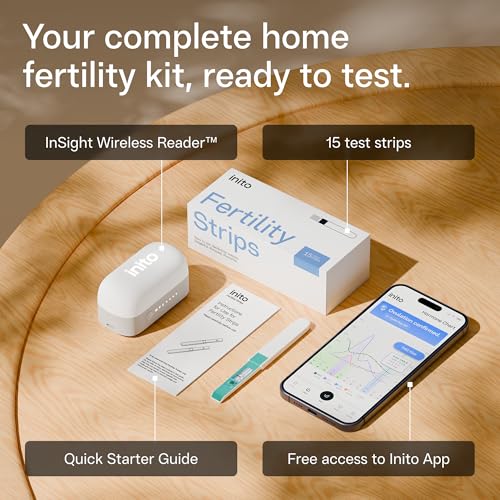 Image of Inito Fertility Monitor & Hormone Tracker for Women | Track and Confirm Ovulation | Measures Estrogen, LH, PdG, FSH |Includes 15 Strips + Free app (Compatible with All Phones)