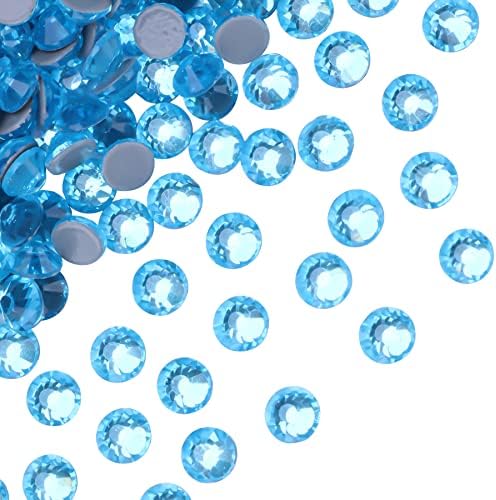 Jollin Hot Fix Crystal Flatback Rhinestones Round Diamond Glass Gems 4.8mm(20ss, 1440pcs, Crystal AB)