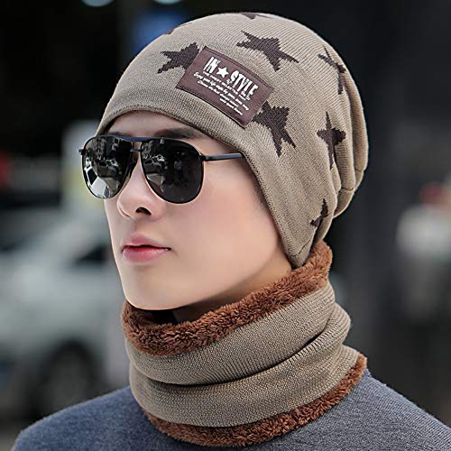 Chapeau de coton tricoté épais en velours pour homme