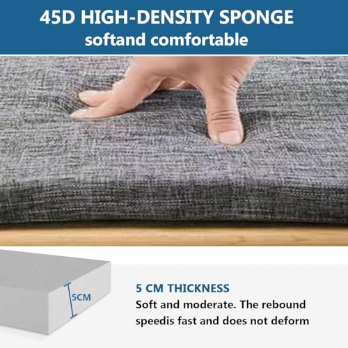Coussin de chaise et banquette 150cm matelas de siège gris foncé - 4