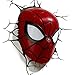 3DLightFX 816733002224 Marvel Spiderman Mask 3D Deco Light,Plastic, Red