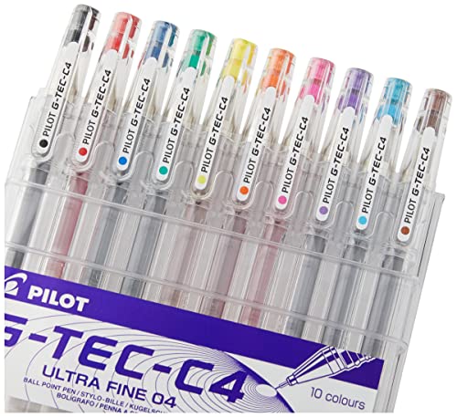 Pilot G Tec C4 Gel Microtip Rollerball 0.4 mm, pack de 10 miniatura 3