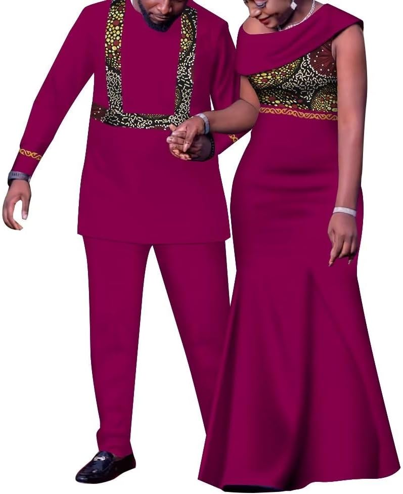 African Couple Outfits Matching Set for Wedding: Adults (Unisex) African Fashion Enthusiasts