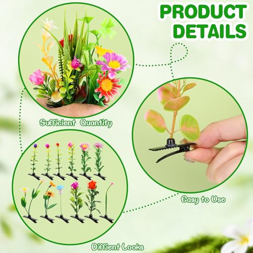 FOIMAS 50 pinzas para cabello en forma de brote de frijol miniatura 3