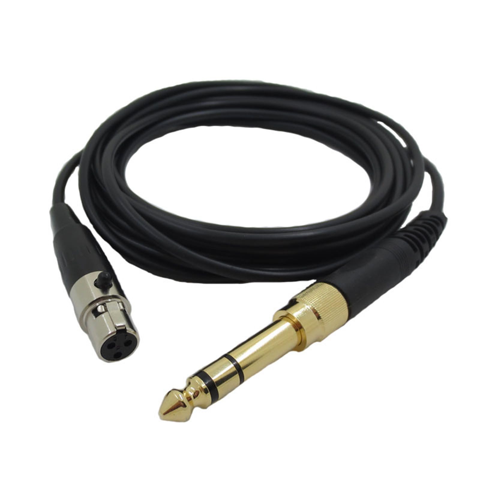 Reemplazo Cable Cordón para AKG K240 K240S K240MK II Q701 K702 K141 K171 K181 K271s K271 MKII Auriculares,Mini XLR audio con adaptador de 6,35mm, 2m/6,6pies,negro