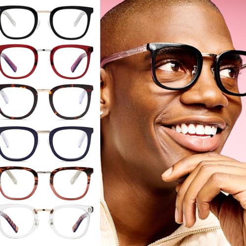 Prive Revaux The Alchemist Readers – Round Lens, Extra Lightweight Reading Glasses – Anti-Glare, Scratch-Resistant, Blue Light Blocking Lenses – For Men & Women – Crystal/Havana, 2.5