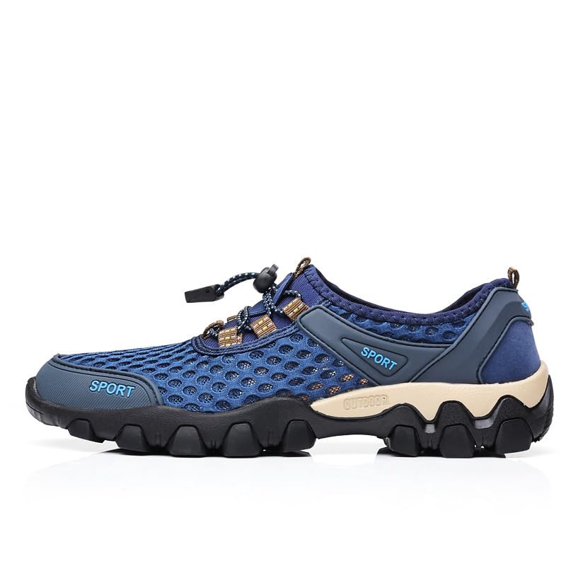 BaronHong Summer Men Casual Sneakers Breathable Mesh Shoes Mens Non-Slip Outdoor Hiking Shoes Mens Climbing Trekking Shoes