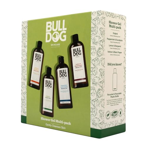 Bulldog Skincare Multi-Fragrance Shower Gel Giftset | Shower Gel for Men Pack of 4 x 500ml | Vegan Friendly Shower Gel - Image 3