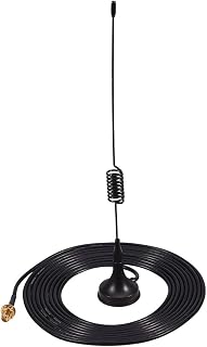 Asixx Antena de rádio móvel para veículos, antena de rádio móvel de veículo de alto ganho de 433 MHz SMA com cabo de base magnética, antena interna de veículo