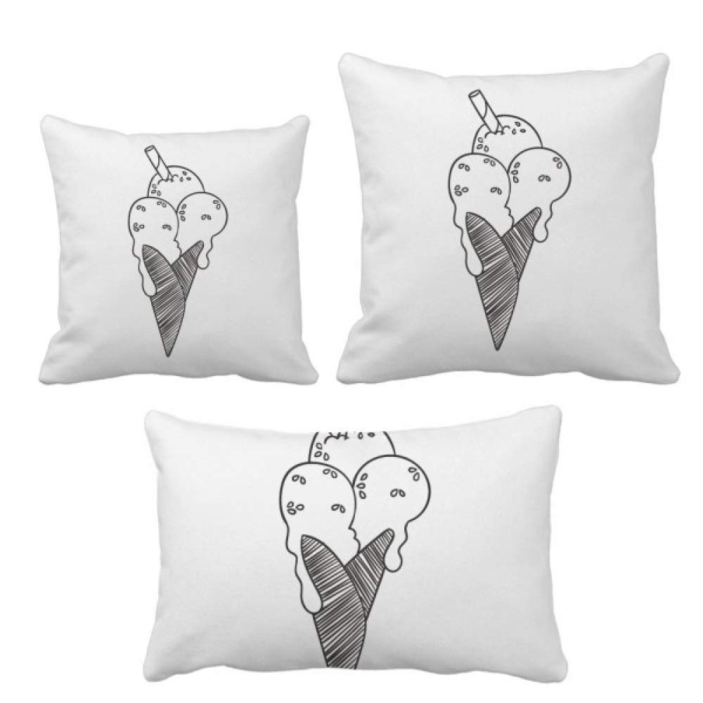 Coussin sésame noir avec insert ensemble décoration de canapé