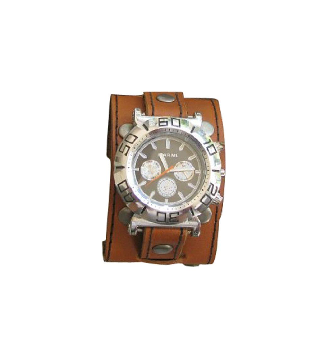 Leather Watch Band,Wrist Band,Cuff Brown Leather Watch Band