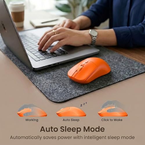 Image of Portronics Toad 33 Wireless Mouse with 2.4 GHz USB Nano Receiver, Adjustable Dpi Sensitivity, Ergonomic Design, Precision Optical Tracking, Plug & Play, Best for Laptops, Desktops PCs, Mac(Orange)