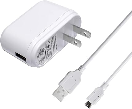 USB Power Adapter Wall Charger with USB Cable Travel Plug for Electric Massager