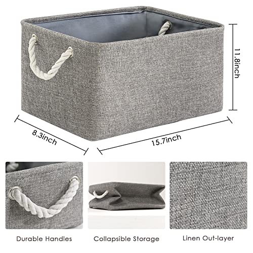 image for TheWarmHome Large Storage Bins- Storage Baskets for Organizing Shelves