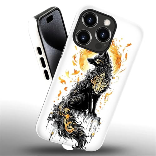 Coque antichoc iPhone 16 Pro Max loup noir pour le quotidien urbain - 3