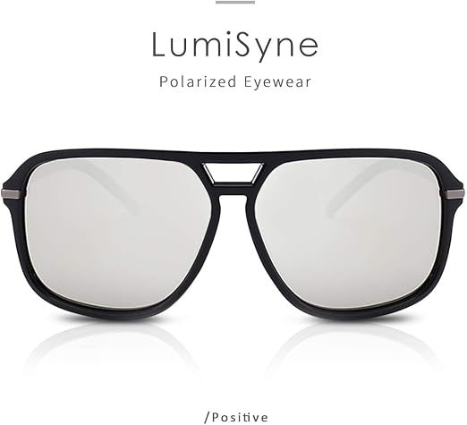 LumiSyne Moda Occhiali Da Sole Polarizzati Specchiati Uomo Occhiali Da Sole  Guida Ultra Leggero Montatura Quadrata Doppio Ponte UV 400 All'Aperto  Viaggio Sport Regalo Argento : Amazon.it: Abbigliamento