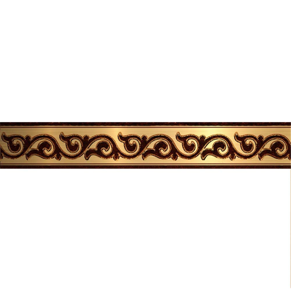 Sdsdgrw Retro Gilt Roll Grass Wallpaper Border, Self-Adhesive Wallpaper Border Stickers For Ceiling Wall