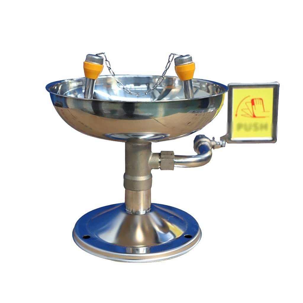 ZTCHSENZT Safety Eyewash,304 Stainless Steel Desktop Eyewash Emergency Eyewash Station, With Dual Spray Heads, Easy Installation, For Factory, Laboratory