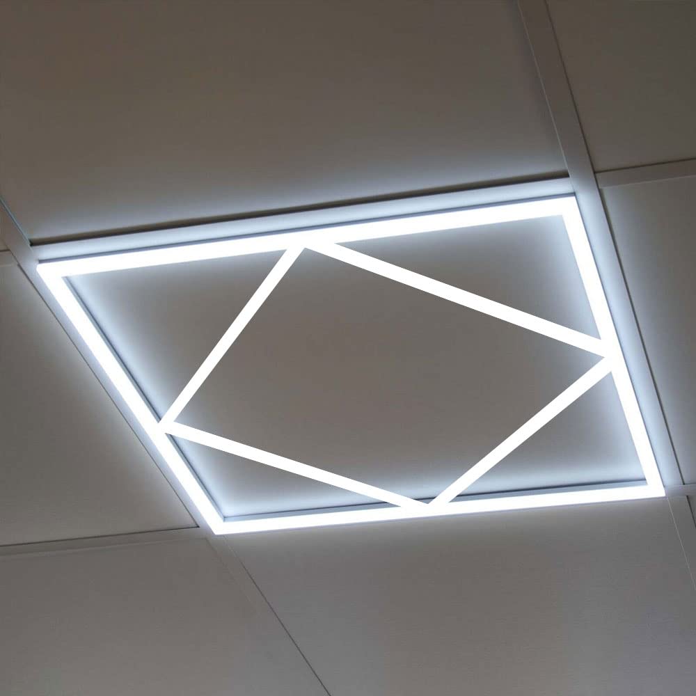 LED Panel Light 600x600mm Bright Lumen Square Edge Lits 40W + 40W