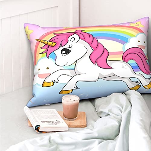 Anime Kids Unicorn Pillow Cover Sham Official Soft Cartoon Items Party Decorations Covers Bedroom Office Decor Things Boys Girls Bedding Holiday Figures Accessories Supplies 20X30 Set Print Pillowcase #TOP3
