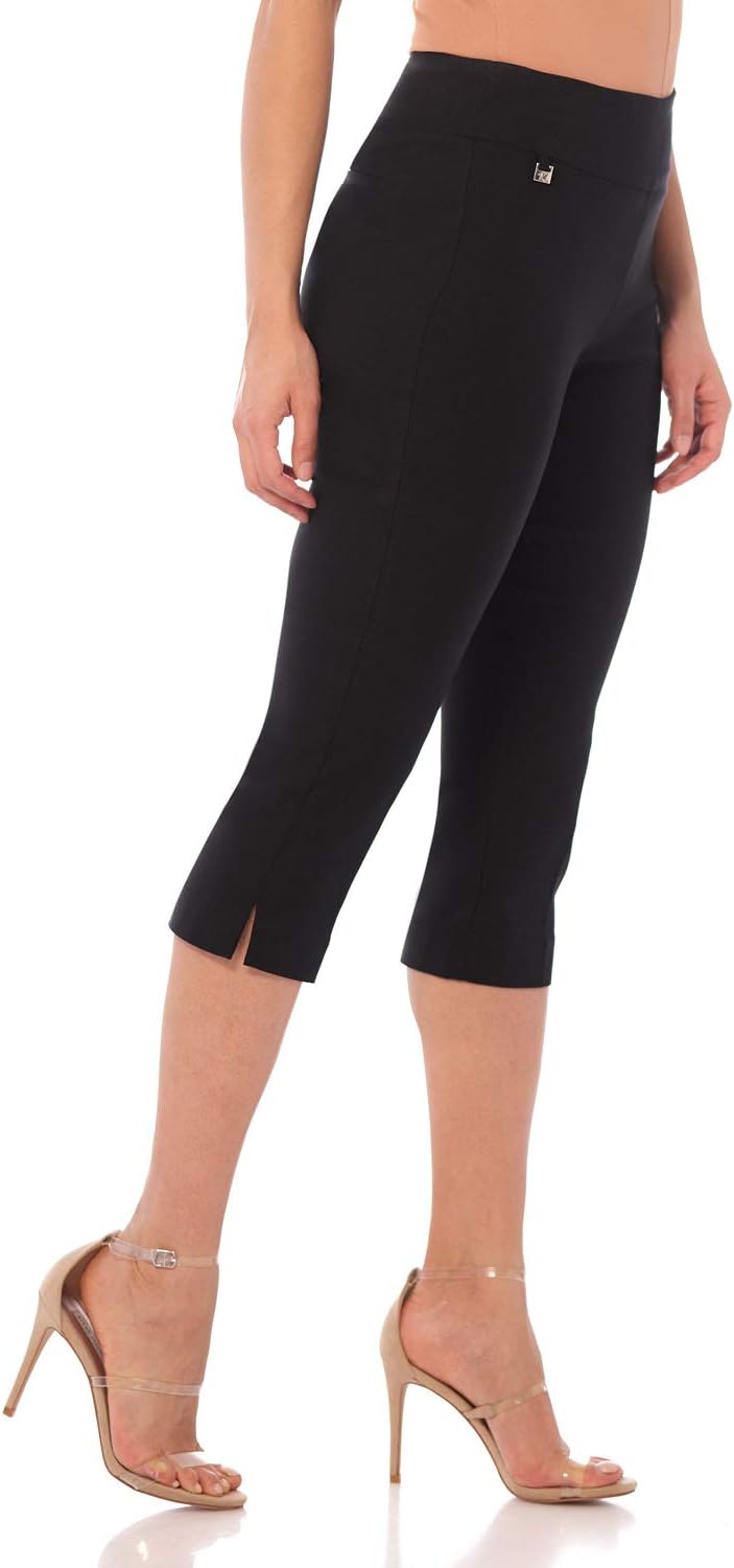 Rekucci Women's Straight Leg Comfort Capri w/Tummy Control and Secret Pocket - Image 2