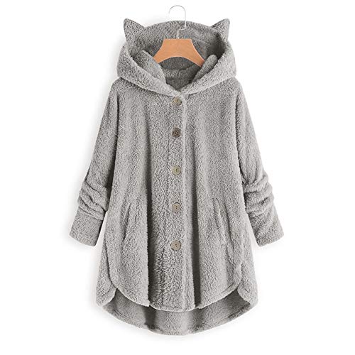 for Women Fall Winter Long Sleeve Cat Loose Fit Kawaii Warm Fuzzy Hooded Cardigan Hoodies Outfits Women 20252