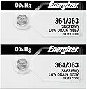 2 X Energizer 364 363 Silver Oxide Watch Batteries SR621SW SR60