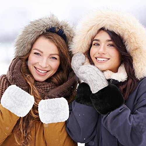 EQLEF Polsino da polso in pelliccia sintetica con