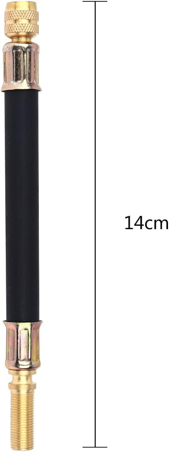 4Pcs 140mm Flexible Rubber Tire Valve Stem Extension 2pcs Clamps Tire Valve Extender Adaptor for Truck Bus RV Car Wheel Tire Transit Adapter
