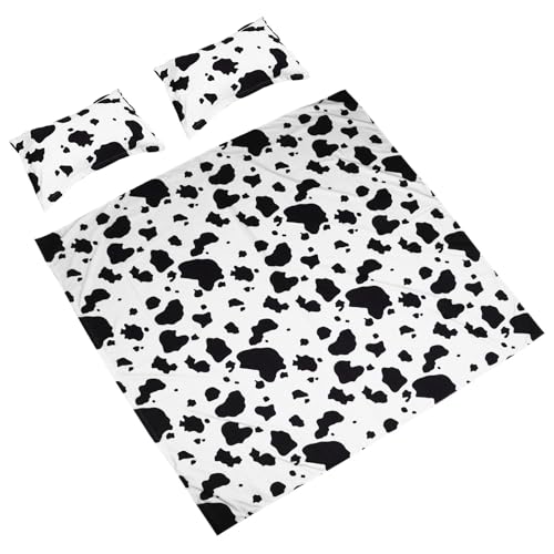 Abaodam Juego de Funda Nórdica Estampado de 3 Piezas de Algodón Cierre de Cremallera y Fácil de Limpiar para Ropa de Cama Infantil