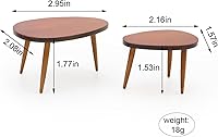 Vista 5 de Muebles en miniatura, 2 piezas, mesa de casa de muñecas, juego de mesa triangular de madera, escala 1/12, accesorios de modelo de casa pequeña
