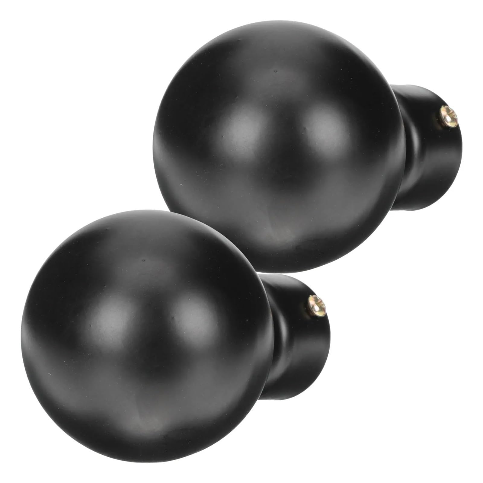 Lot de 4 embouts de tringle à rideaux avec tête décorative en fer noir de 28 mm pour tringles de fenêtre, maison, hôtel, quincaillerie pour tringles à rideaux