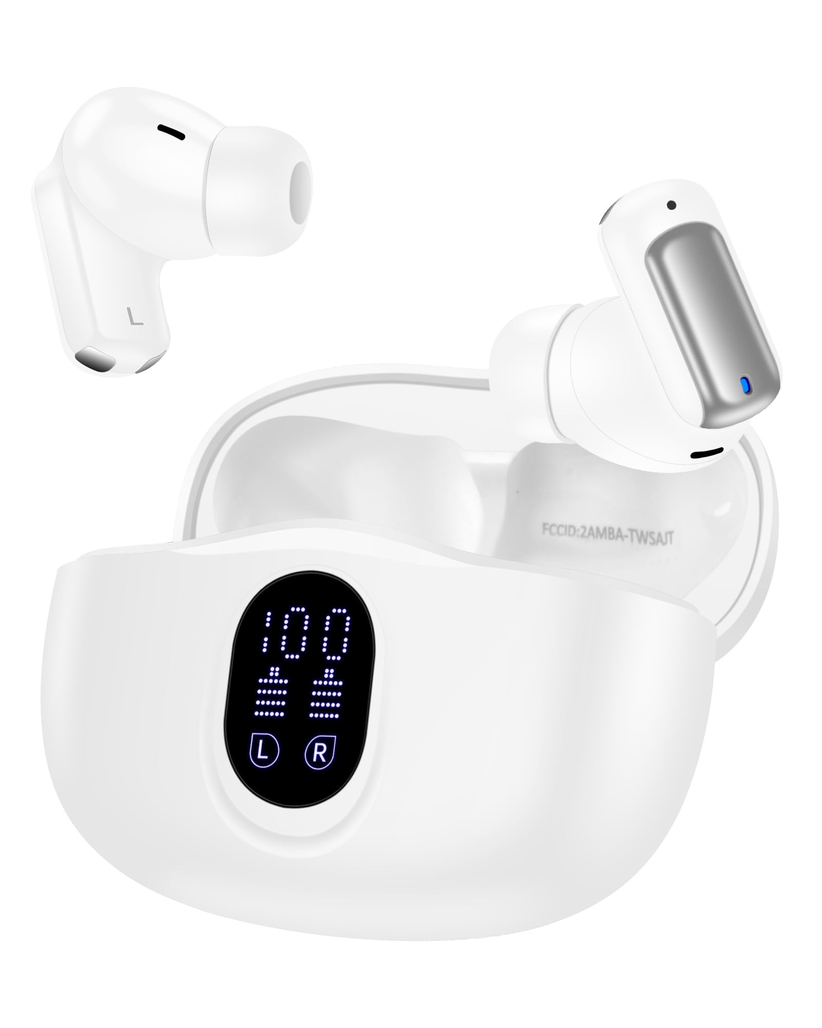 Auriculares Bluetooth para iPhone 17 Pro Max 17 Air 16e 16 15 Plus 14 13 Mini 12 11, auriculares inalámbricos con cancelación de ruido IPX5 con pantalla LED, auriculares inalámbricos estéreo