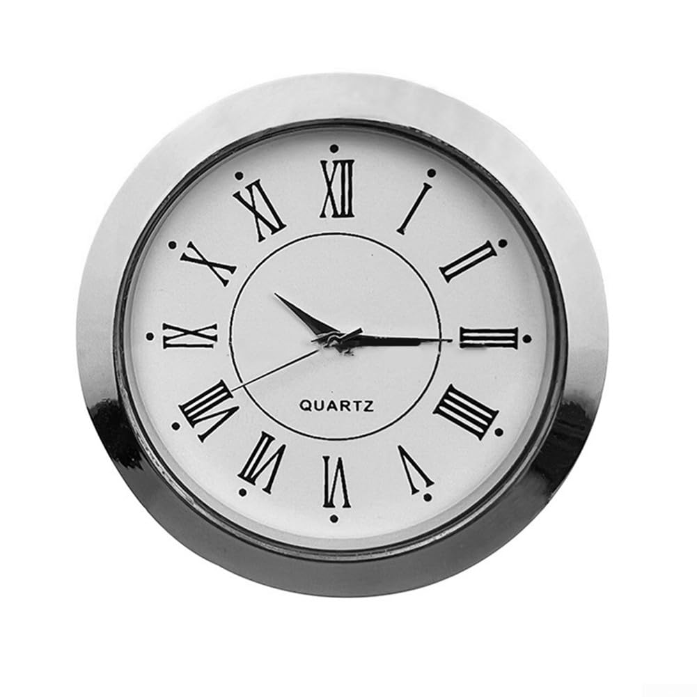 Homefurnishmall Roman Numerals for MINI Clock Insert, 55mm Diameter, and Long Lasting (silver Roman)