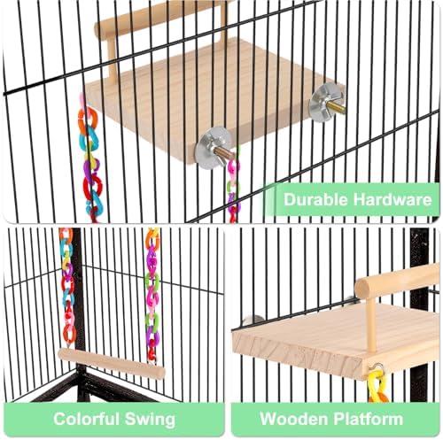 Kyouki Bird Perch Bird Cage Accessories Platform Swing — texture and fabric close-up