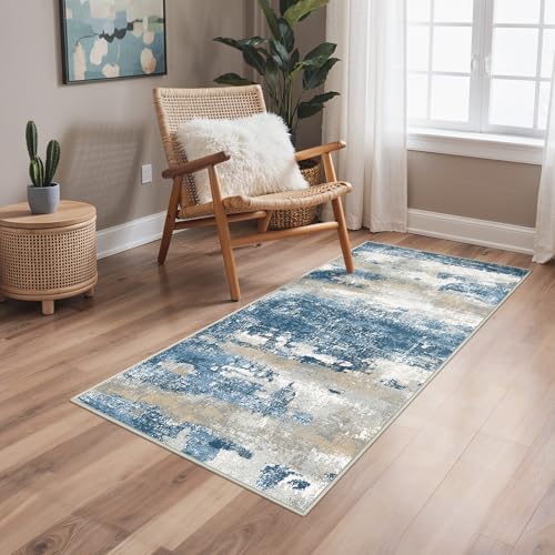 BEIMO Moderner Läufer Teppich 80x150 cm, Waschbar & rutschfest – Ansicht 1