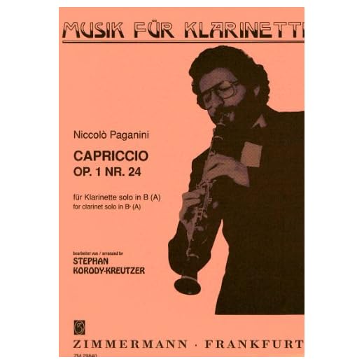 PAGANINI - Capricho Op.1 nº 24 para Clarinete en Sib o La (Korody/Kreutzer)