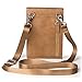 Produktbild Kleine Handy Umhängetasche Leder, Handy Schultertasche Damen Leder, 6.5" PU Leder Handy Halfter Tasche Reißverschluss Beutel Handytasche mit Verstellbar Schultergurt Kartenfach Coin Brieftasche, Khaki