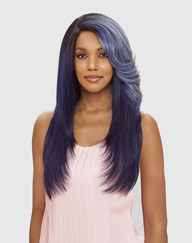 TOPS C JANICE (1 Jet Black) - Vanessa Synthetic Swiss Silk Lace Front Wig